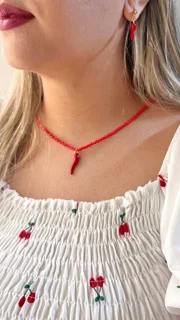 گردنبند فلفل سایز بزرگ، بسیار شیک و ضد حساسیت