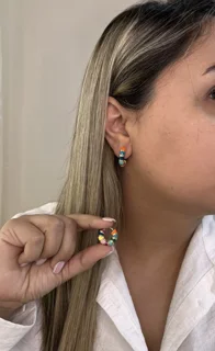 گوشواره حلقه ای هفت رنگ