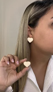گوشواره میخی قلب دور طلا زارا